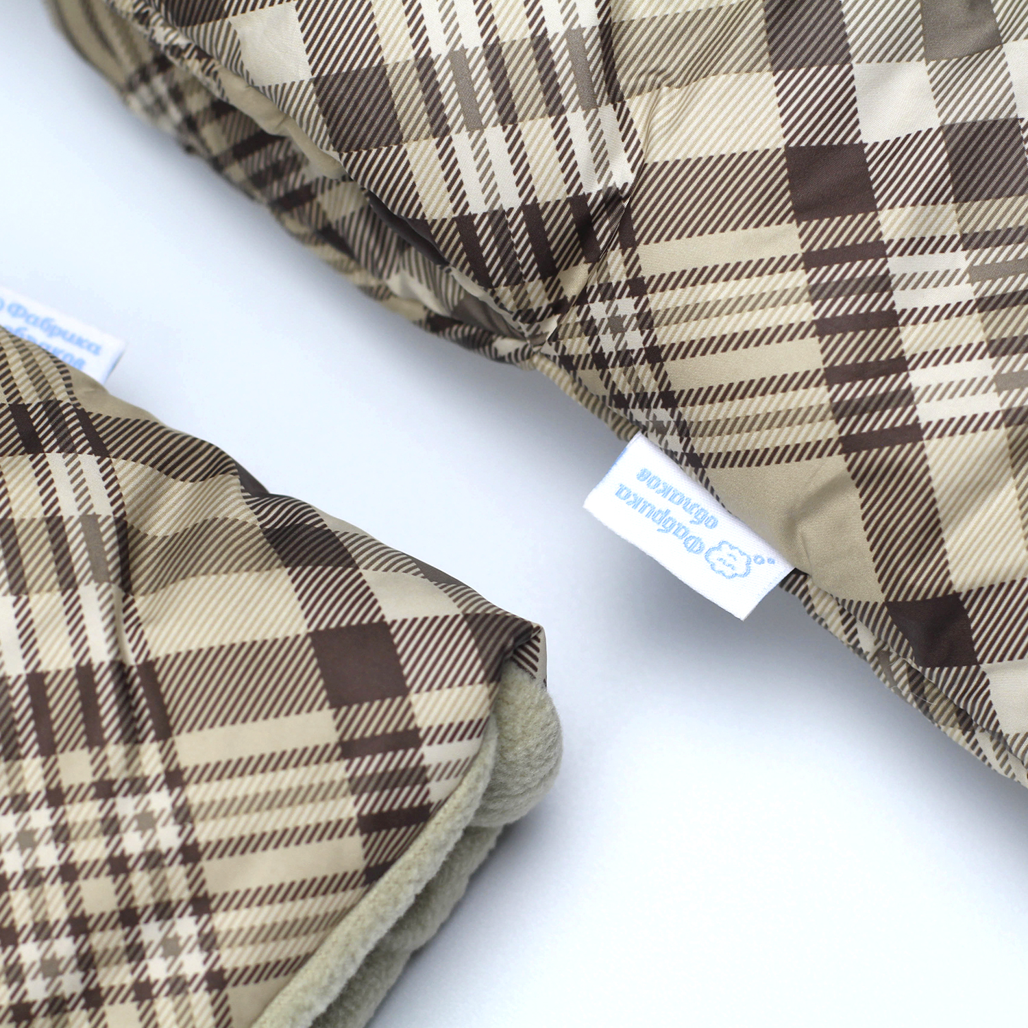 Тёплые варежки для коляски - Burberry beige