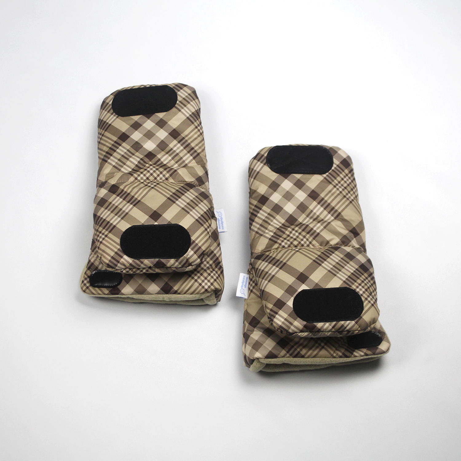 Тёплые варежки для коляски - Burberry beige