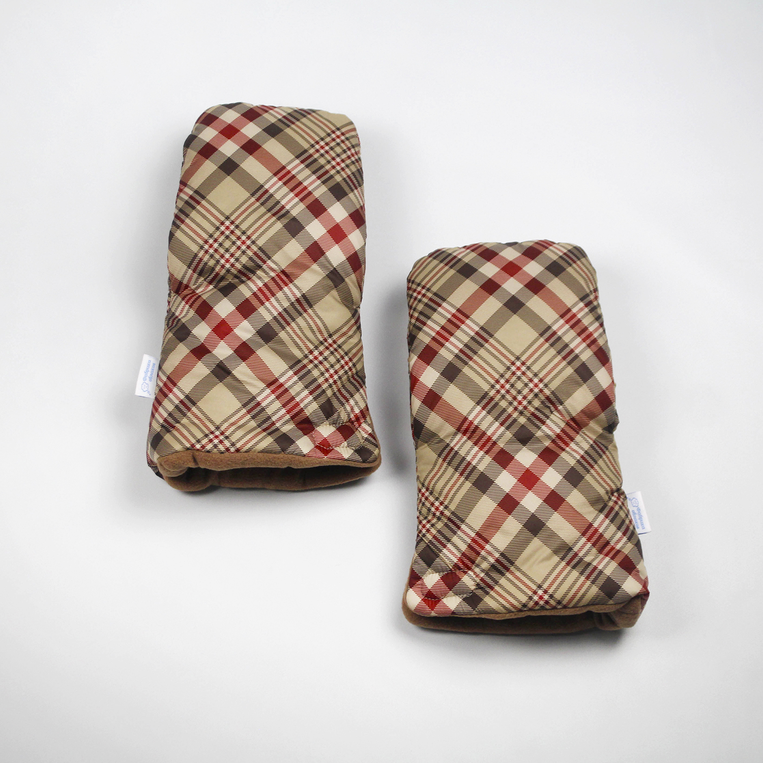 Тёплые варежки для коляски - Burberry red