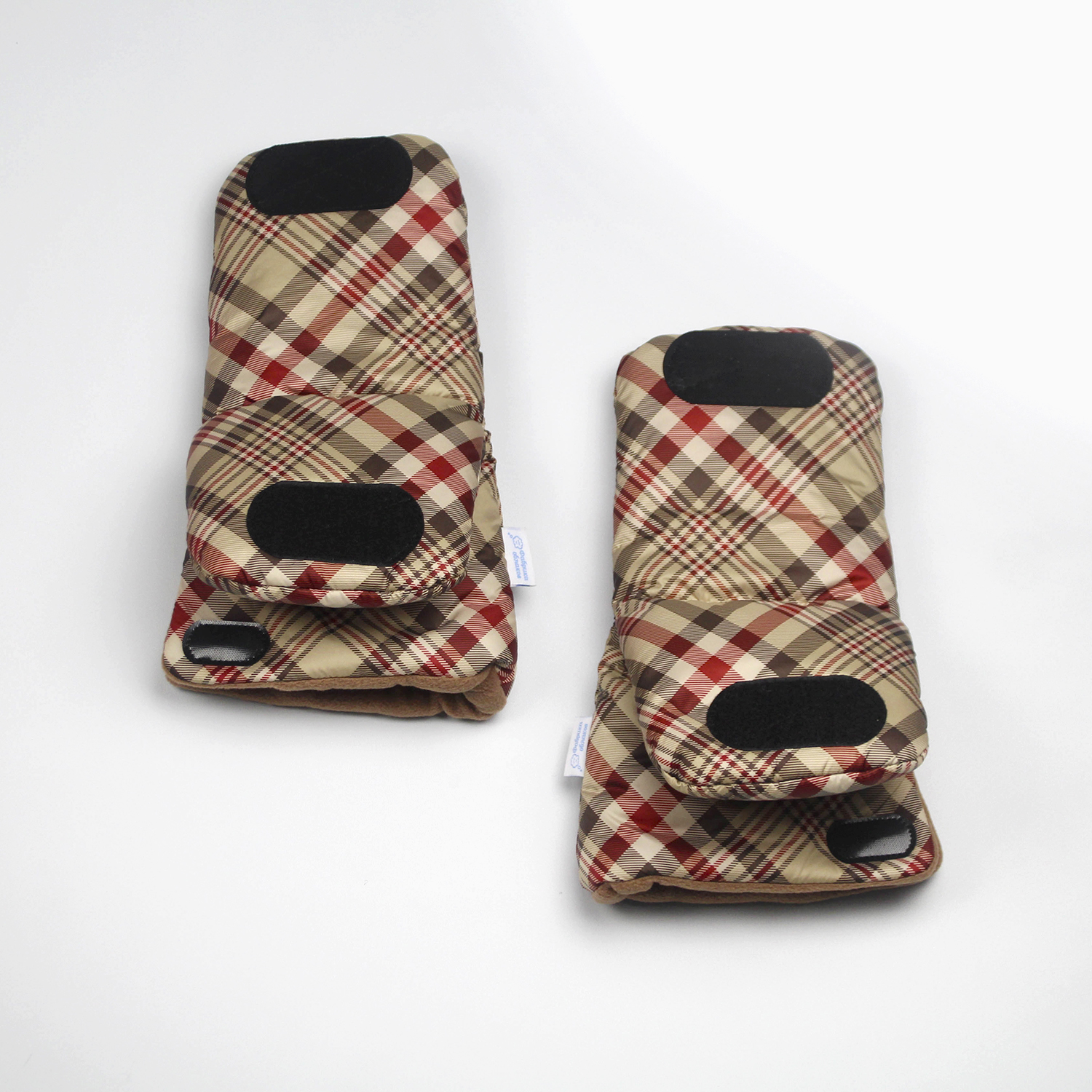 Тёплые варежки для коляски - Burberry red