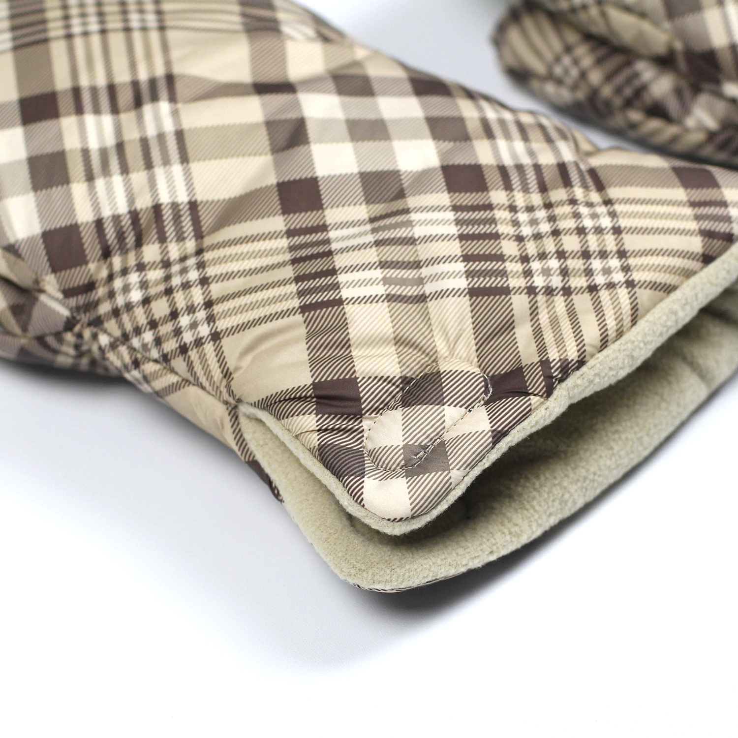 Тёплые варежки для коляски - Burberry beige